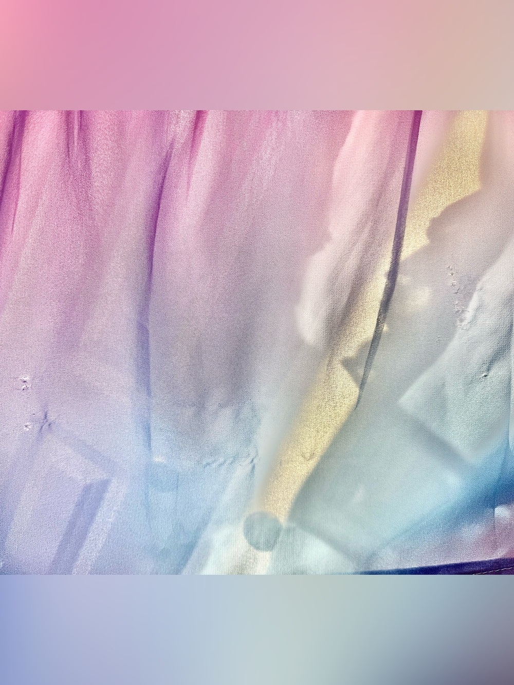 Main Strip Pastel Rainbow Ombre Ruffle Short Sleeve Maxi Dress - Picture 7 of 7